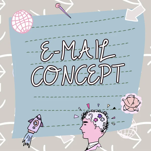 Legenda Conceitual Mail Concept Word Escrito Sequência Esforços Marketing Para — Fotografia de Stock