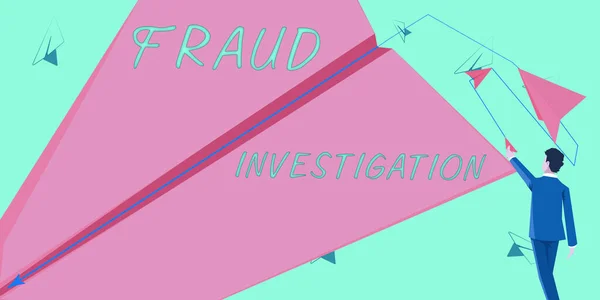 Concerepeption Fraud Investigation 인터넷 컨셉트 프로세스 허수아비가 했는지를 결정하는 — 스톡 사진
