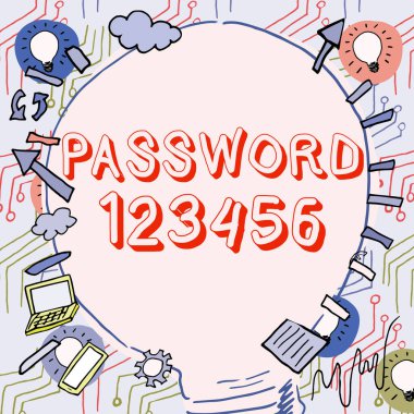 İlhamı gösteren metin Parola 123456, İş fikri bir şeye erişmek için kullanılacak gizli kelime veya ifade