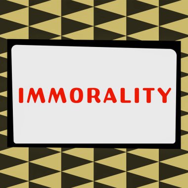 Ahlaksızlık, ahlâksızlık, ahlâksızlık ya da ahlâksızlık üzerine yazılmış kelimeler gösteren ilham perisi.