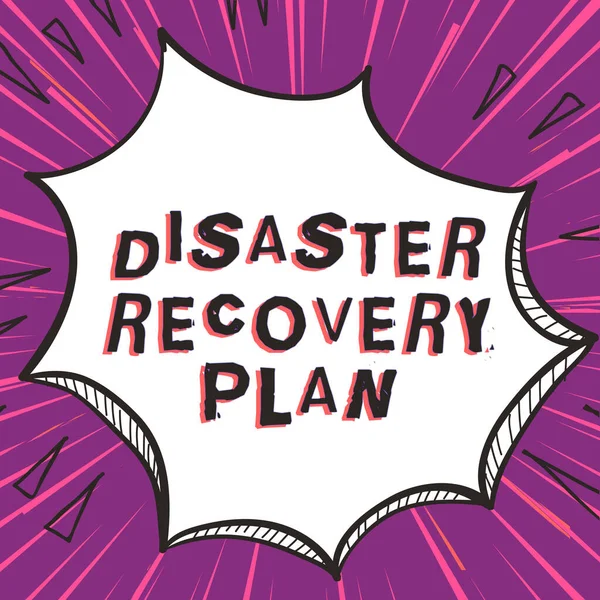 Scrivere Visualizzazione Del Testo Disaster Recovery Plan Concetto Che Significa — Foto Stock