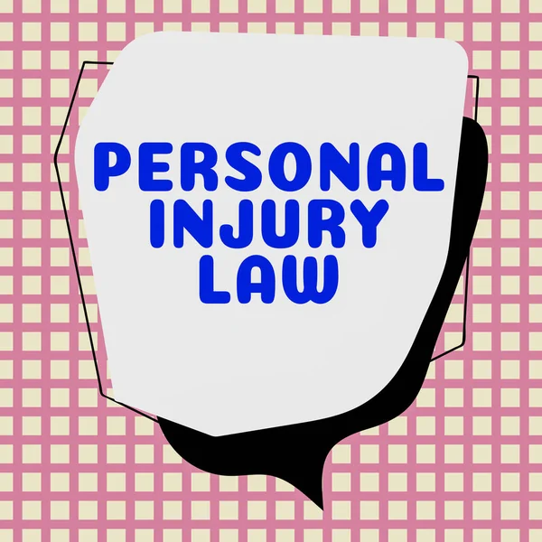 stock image Inspiration showing sign Personal Injury Law, Word Written on being hurt or injured inside work environment