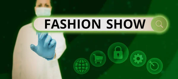 Leyenda Conceptual Fashion Show Word Escrito Exibition Que Implica Estilos —  Fotos de Stock