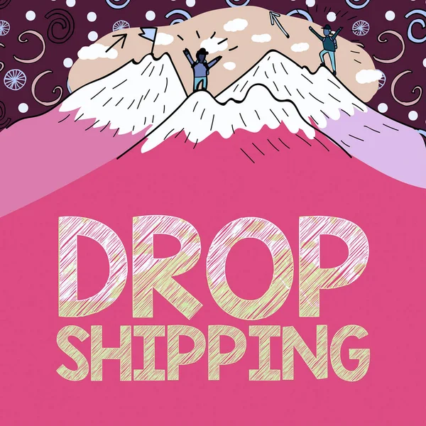 Вивіска Відображає Drop Shipping Бізнес Концепція Відправки Товарів Від Виробника — стокове фото