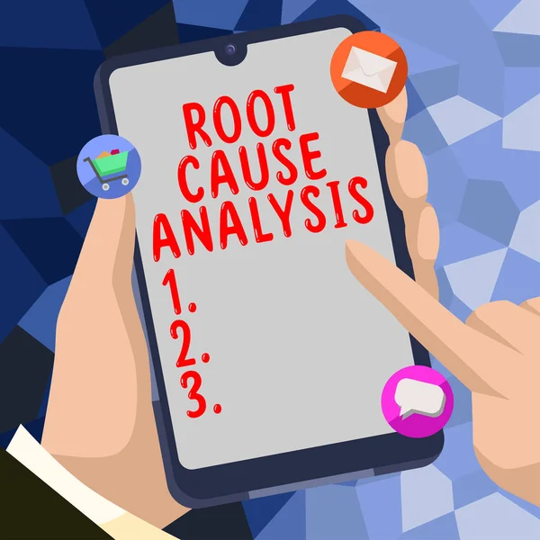 Inspiration Showing Sign Root Cause Analysis Concept Meaning Method Problem — Stock Photo, Image