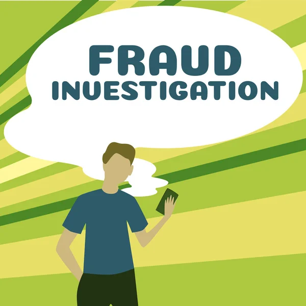 Conceptual Display Fraud Investigation Business Overview Process Determining Whether Scam — Stock Photo, Image