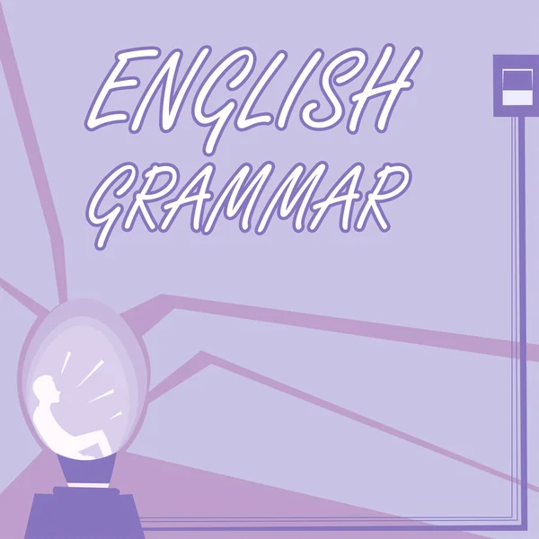 Text Showing Inspiration English Grammar Concept Meaning Courses Cover All — Stock Photo, Image