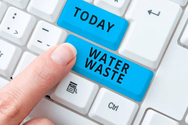 Texto Que Presenta Water Waste Resumen Del Negocio Líquido Que — Foto de Stock