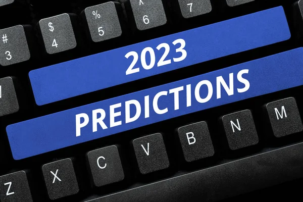 Skriva Visning Text 2023 Förutsägelser Konceptuell Fotolista Över Saker Känner — Stockfoto