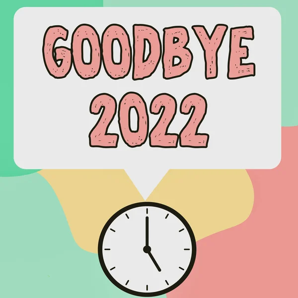 Концептуальное Представление Goodbye 2023 Business Overview Merry Christmas Greeting People — стоковое фото