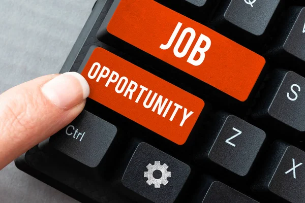 Konzeptionelle Anzeige Job Opportunity Konzeptionelles Foto Eine Beschäftigungsmöglichkeit Oder Die — Stockfoto