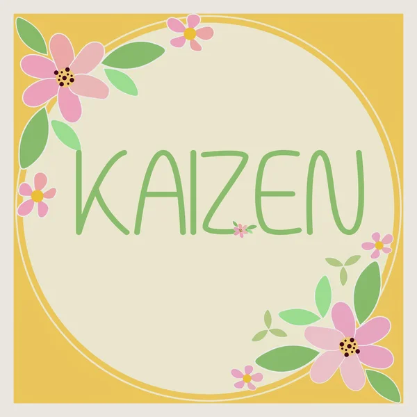 Segno Testo Che Mostra Kaizen Business Concept Una Filosofia Aziendale — Foto Stock
