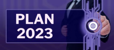 Gelecek yıl bir şey yapmak veya başarmak için 2023 sayılı Planı, İnternet Konsepti 'ni imzala