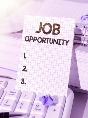 Metin Çalışma Fırsatı 'nın yazılması, iş fırsatlarının değerlendirilmesi veya iş bulma şansı
