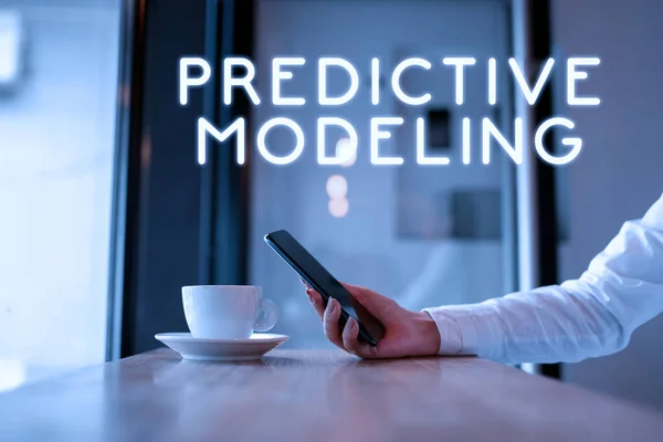 Koncepční Popisek Prediktivní Modelování Koncepce Znamená Udržovací Strategii Řízenou Prediktivní — Stock fotografie