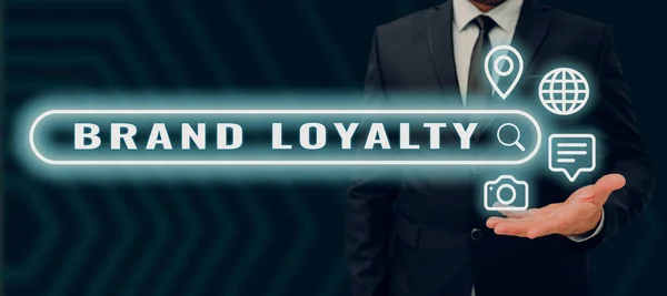 Text Zeigt Inspiration Brand Loyalty Wort Für Wort Kauf Botschafter — Stockfoto