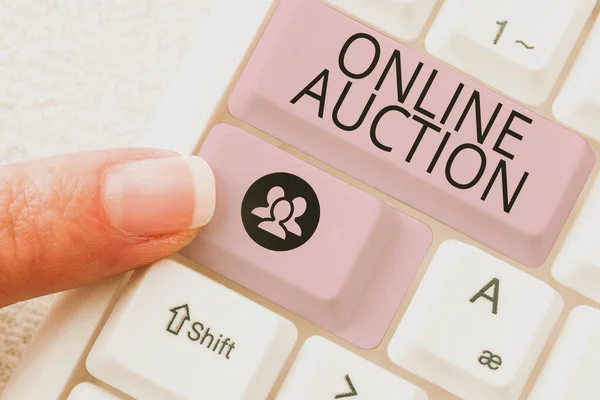 Inspiration Showing Sign Online Auction Business Overview Process Buying Selling — Stock Photo, Image