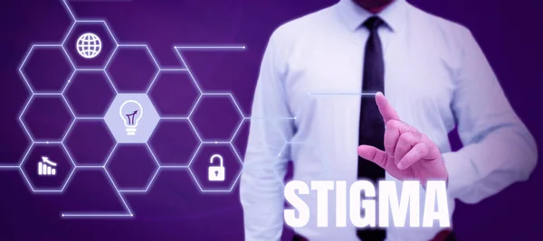 Inspiration Showing Sign Stigma Business Approach Feeling Disapproval Most People — Stock Photo, Image