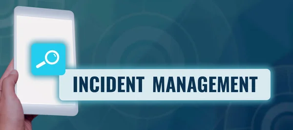 Text Rukopisu Incident Management Internet Koncepce Procesu Vrátit Službu Normálních — Stock fotografie