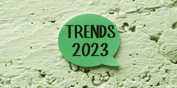 Bildunterschrift Präsentation Trends 2023 Geschäftsidee Kommendes Jahr Vorherrschende Tendenz Online — Stockfoto