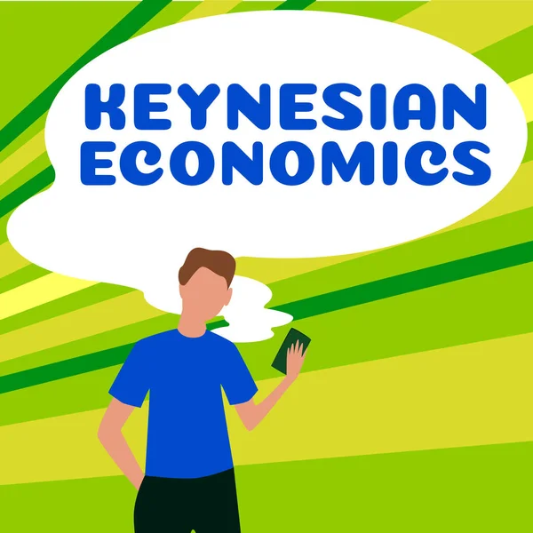 Legenda Texto Apresentando Keynesian Economics Business Abordagem Programas Monetários Fiscais — Fotografia de Stock