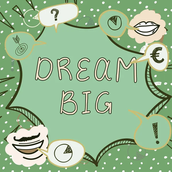 Handwriting Text Dream Big Internet Concept Think Something High Value — Stock Photo, Image