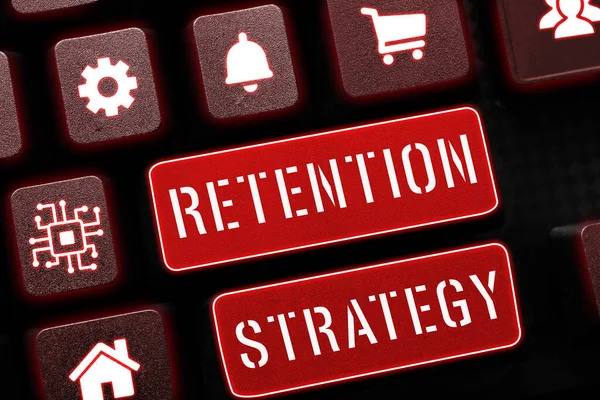 Handschrifttekst Retention Strategy Business Idea Activities Reduce Employee Turnover Attrition — Stockfoto