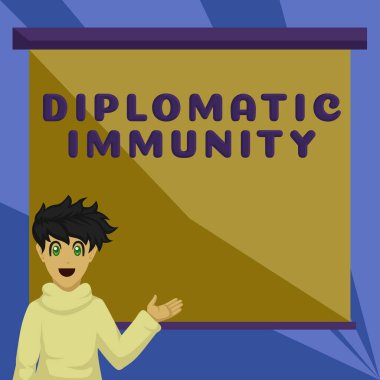 El yazısı diplomatik dokunulmazlığı ve yabancı diplomatlara çalıştıkları ülkede özel haklar tanıyan bir iş gösterisi yasası