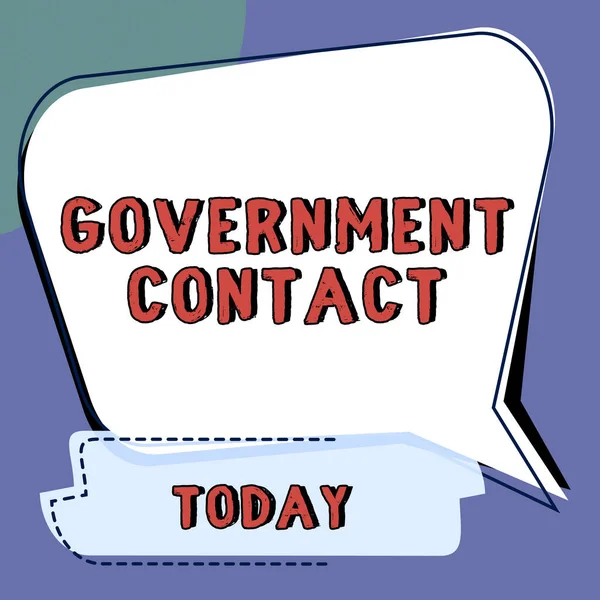 Display Concettuale Government Contact Business Idea Debito Titoli Emessi Governo — Foto Stock