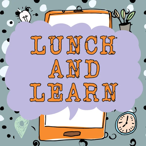Handwriting Text Lunch Learn Word Have Meal Study Motivation Education — Stock Photo, Image