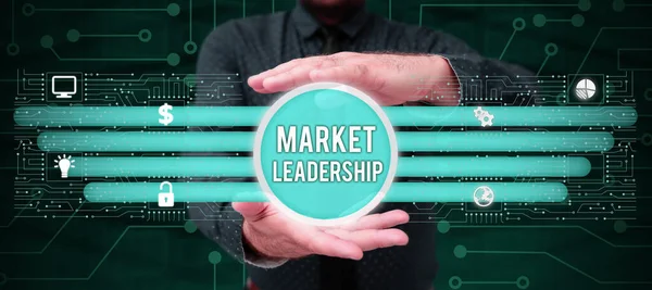 Handschrift Text Market Leadership Wort Für Unternehmen Die Die Größte — Stockfoto