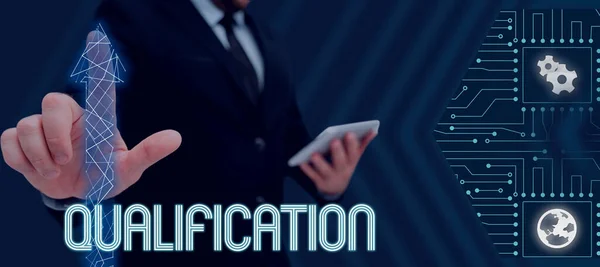 Semn Scriere Mână Calificare Prezentare Afaceri Permisiunea Oficială Certificarea Pentru — Fotografie, imagine de stoc