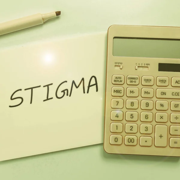 Έμπνευση Που Δείχνει Σημάδι Stigma Business Showcase Αίσθημα Αποδοκιμασίας Που — Φωτογραφία Αρχείου