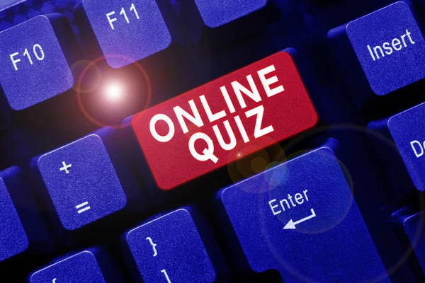 Metin Online Quiz, İş Konsept Oyunu veya İnternet 'te yayınlanan bir zihin sporu yazma