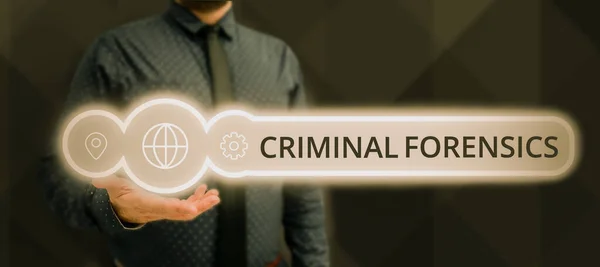 Criminal Forensics Business Concept 처벌받는 불법적 활동을 제공하는 — 스톡 사진