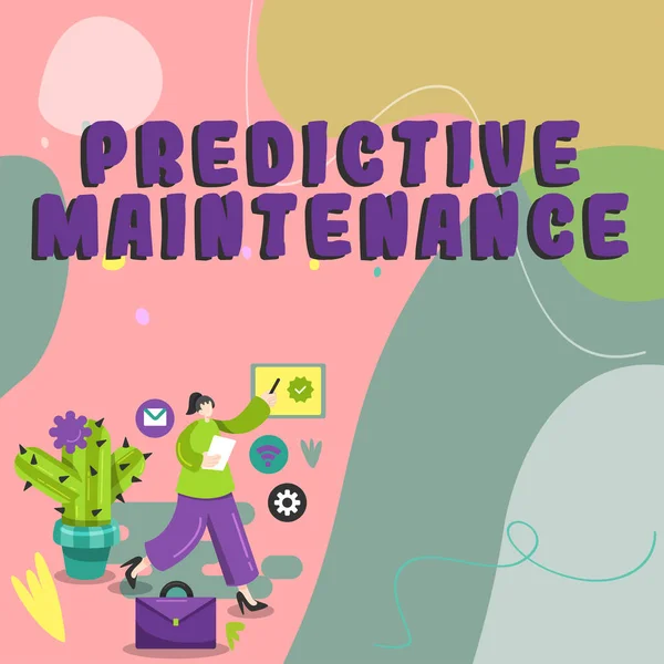 Концептуальная Подпись Predictive Maintenance Internet Concept Predict Equipment Failure Condition — стоковое фото