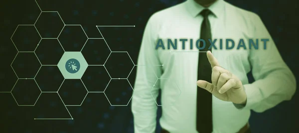 Kézírás Szöveg Antioxidáns Üzleti Ötlet Olyan Anyag Amely Gátolja Oxidációt — Stock Fotó