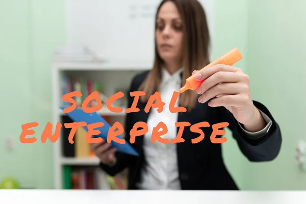 Display Concettuale Social Enterprise Business Idea Business Che Soldi Modo — Foto Stock