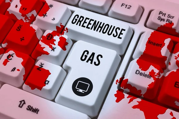 Inspiráció Üvegházhatású Gázok Üzleti Ötlet Szén Dioxid Hozzájárul Üvegházhatáshoz Azáltal — Stock Fotó