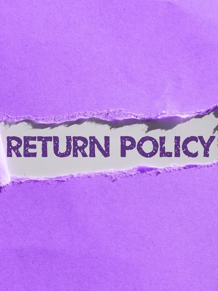 Kézírás Szöveg Visszatérési Politika Üzleti Áttekintés Adó Visszatérítés Lakossági Üzletszabályzat — Stock Fotó
