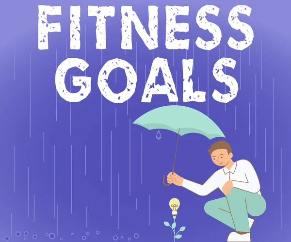 Text Showing Inspiration Fitness Goals Concept Meaning Loose Fat Build — Stock Photo, Image