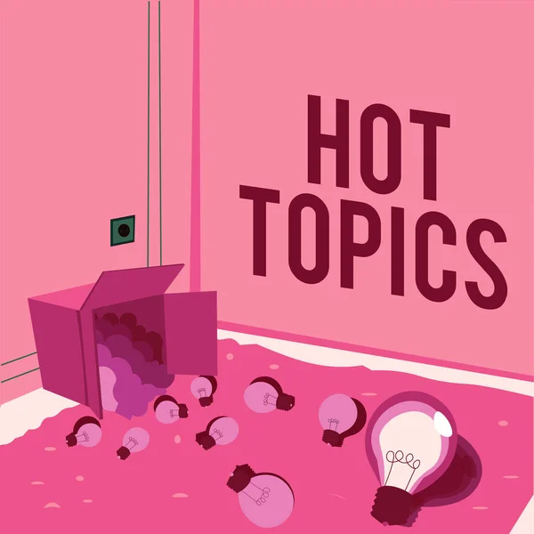 Tekst Bijschrift Presenteren Hot Topics Business Overzicht Onderwerp Dat Veel — Stockfoto