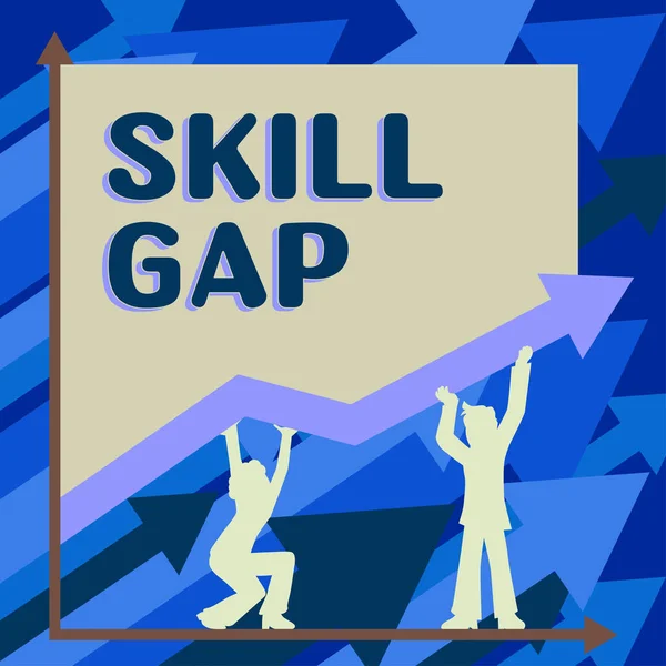 Εννοιολογική Λεζάντα Skill Gap Word Refering Persons Definition Limination Knowlege — Φωτογραφία Αρχείου