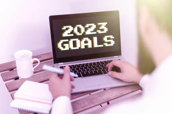 Κείμενο Γραφής 2023 Στόχοι Επιχειρηματική Επισκόπηση Ένα Σχέδιο Για Κάτι — Φωτογραφία Αρχείου
