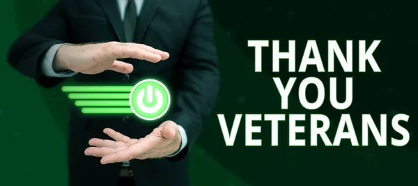 Conceptual display Thank You Veterans, Business showcase Expression of Gratitude Greetings of Appreciation