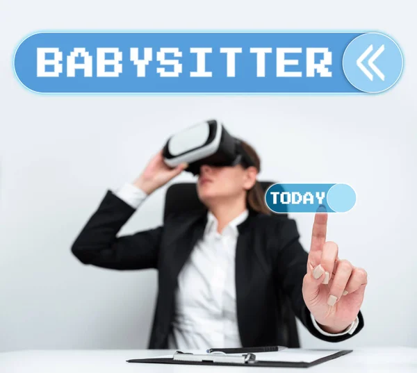 Sign displaying Babysitter, Business concept to care for children usually during a short absence of the parents
