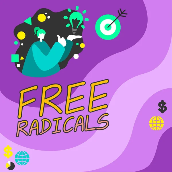 Writing Displaying Text Free Radicals Business Showcase Produced Body Natural — Stock Photo, Image