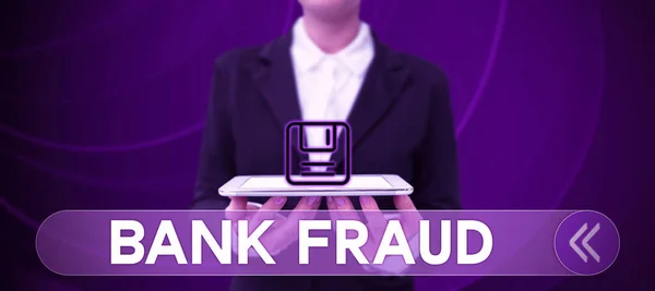 Didascalia Testo Che Presenta Bank Fraud Foto Concettuale Perversione Intenzionale — Foto Stock