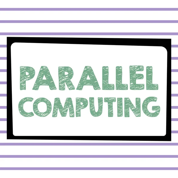 Visualizzazione Concettuale Calcolo Parallelo Foto Concettuale Calcolo Simultaneo Tramite Software — Foto Stock