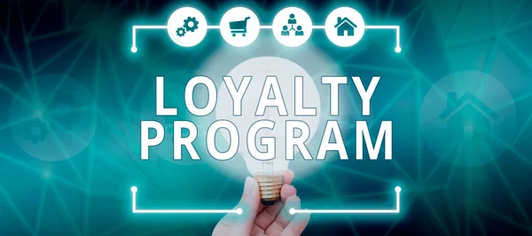 Inspiratie Tonen Teken Loyalty Program Business Showcase Marketing Inspanning Die — Stockfoto